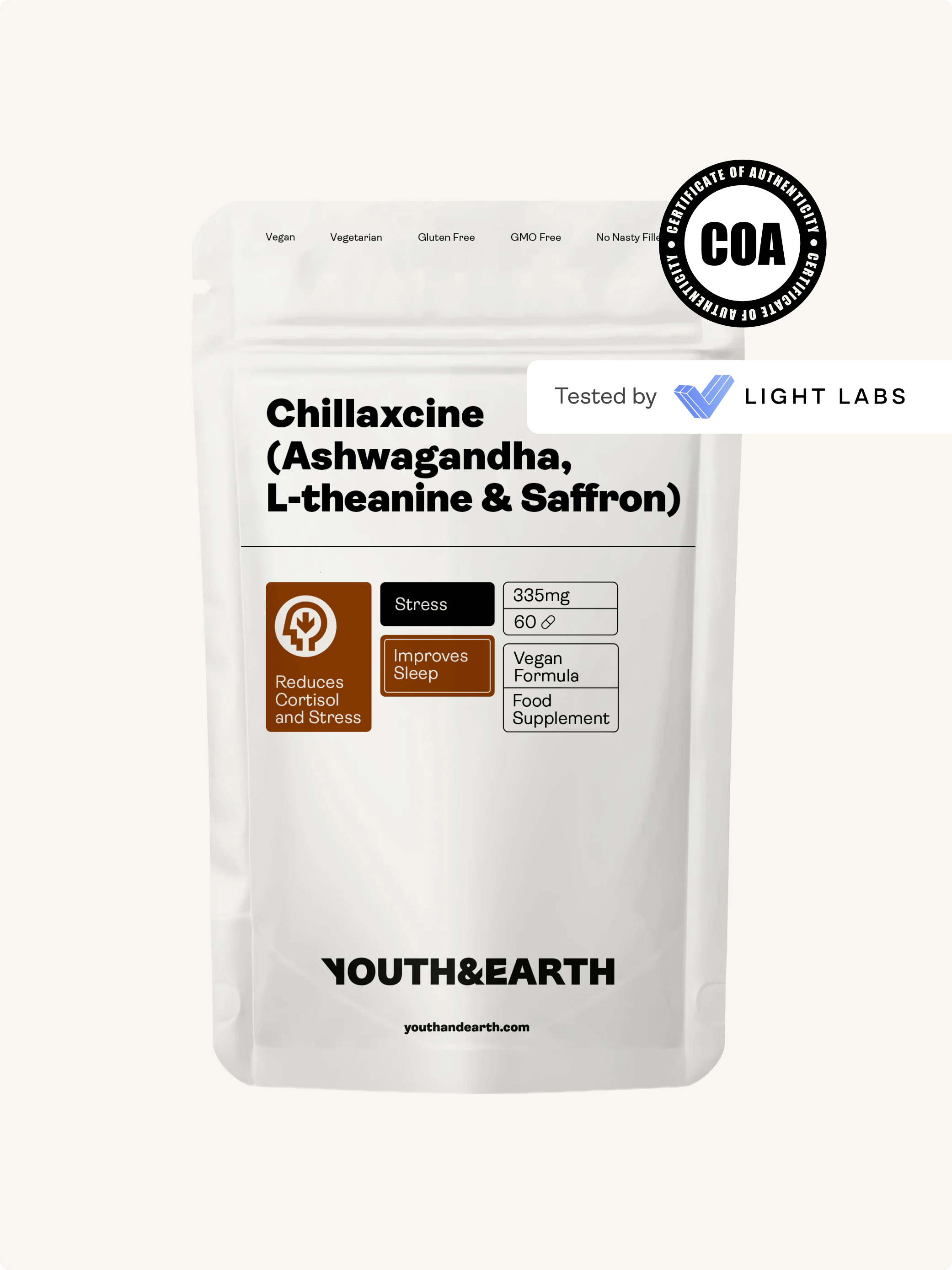 CHILLAXCINE (Ashwagandha, L-theanine & Saffron) 60 Capsules Youth & Earth UK Store CHILLAXCINE (Ashwagandha, L-theanine & Saffron) 60 Capsules Youth & Earth UK Store