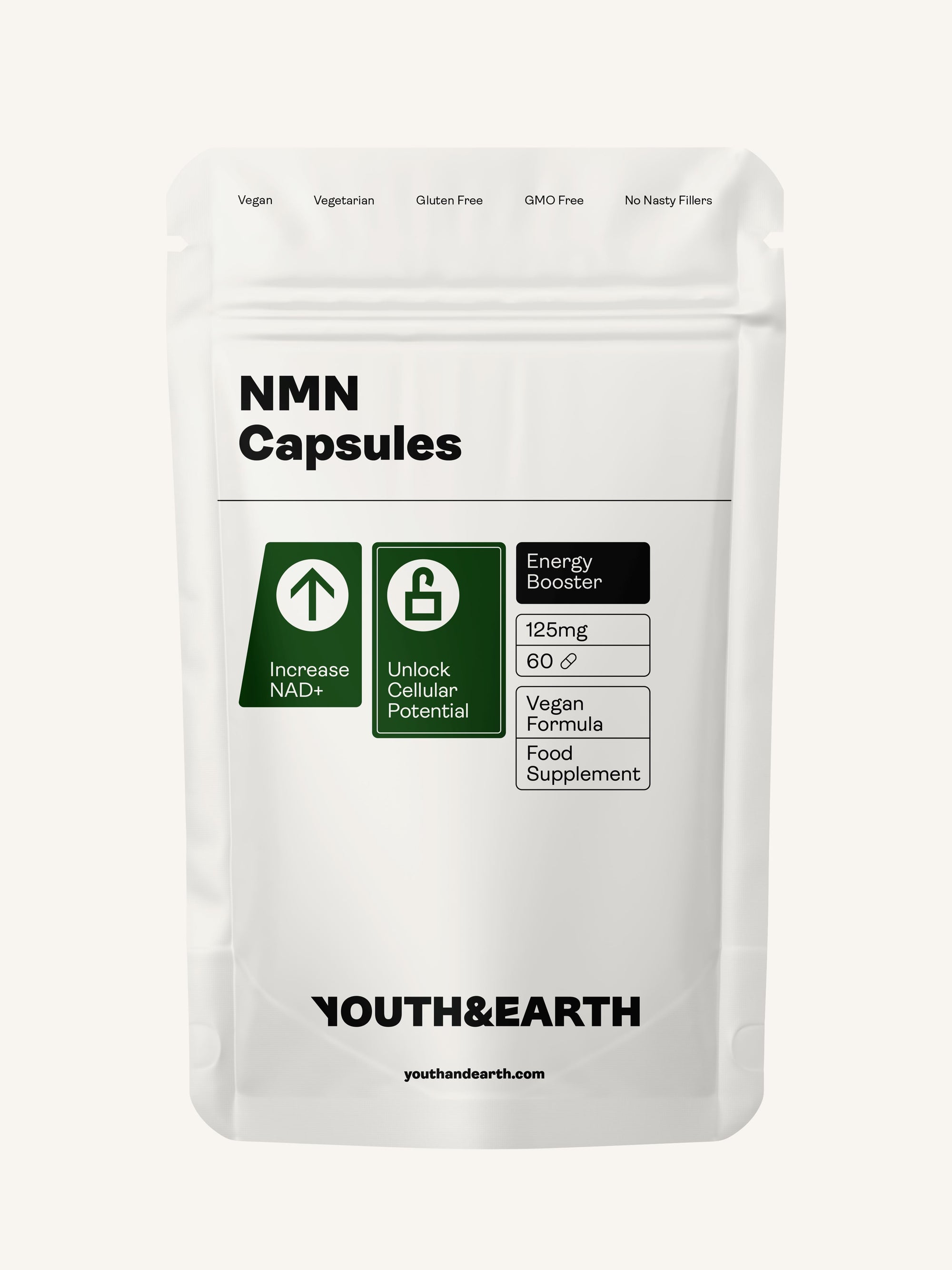 NMN - 60 Capsules Youth & Earth 
