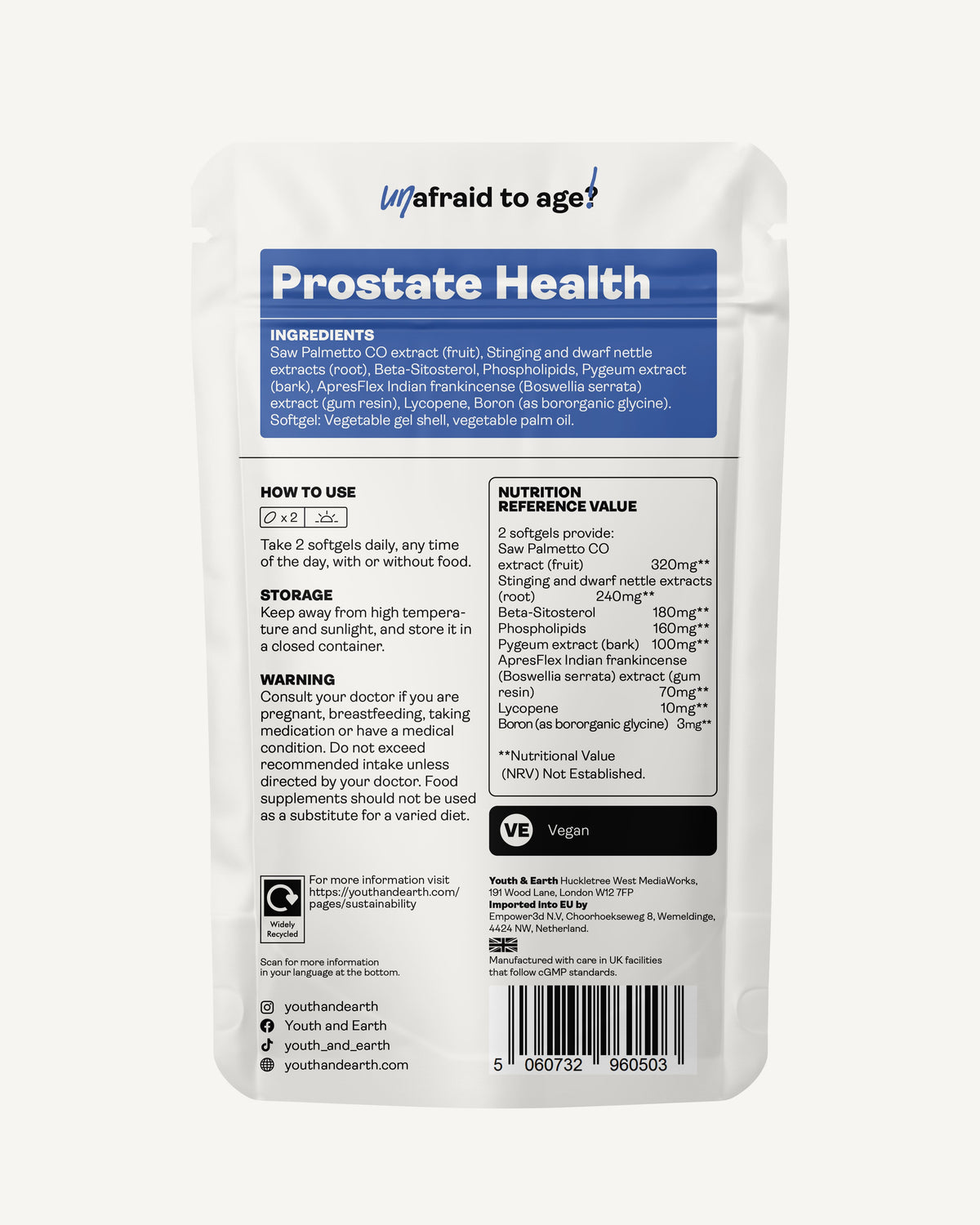 Prostate Health 541mg x 60 Capsules youthandearth 