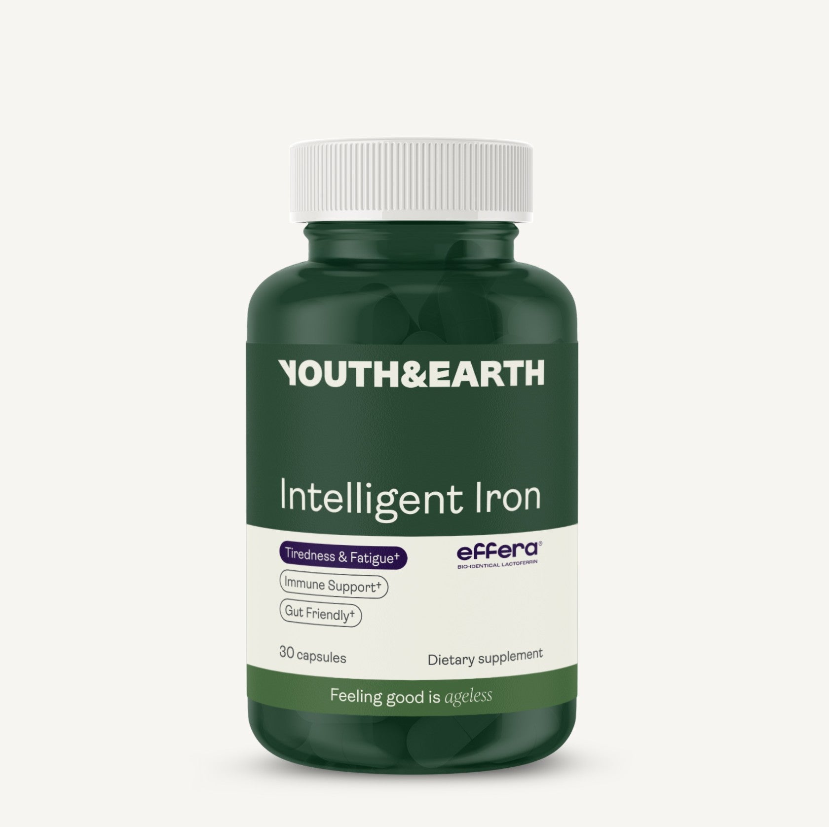 Youth & Earth Intelligent Iron (Effera Human Lactoferrin) for Gut Health and Immune Support