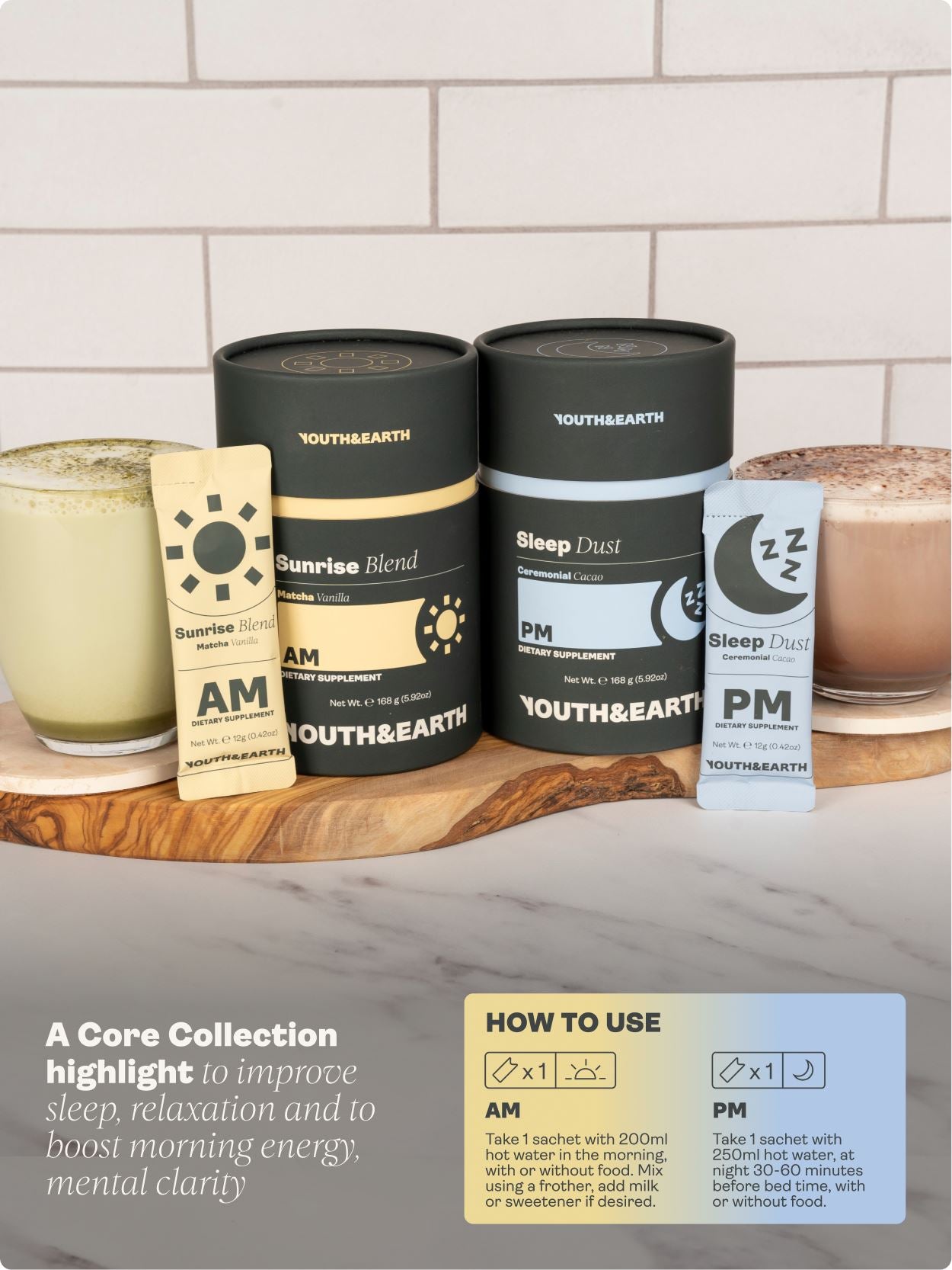 AM: Sunrise Blend & PM: Sleep Dust - Bundle - Youth & Earth UK Store - 