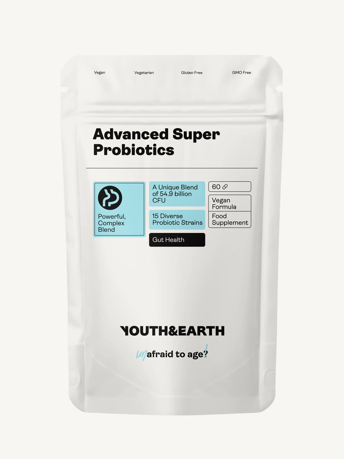 Advanced Super Probiotics - 60 Capsules - Youth &amp; Earth UK Store - 