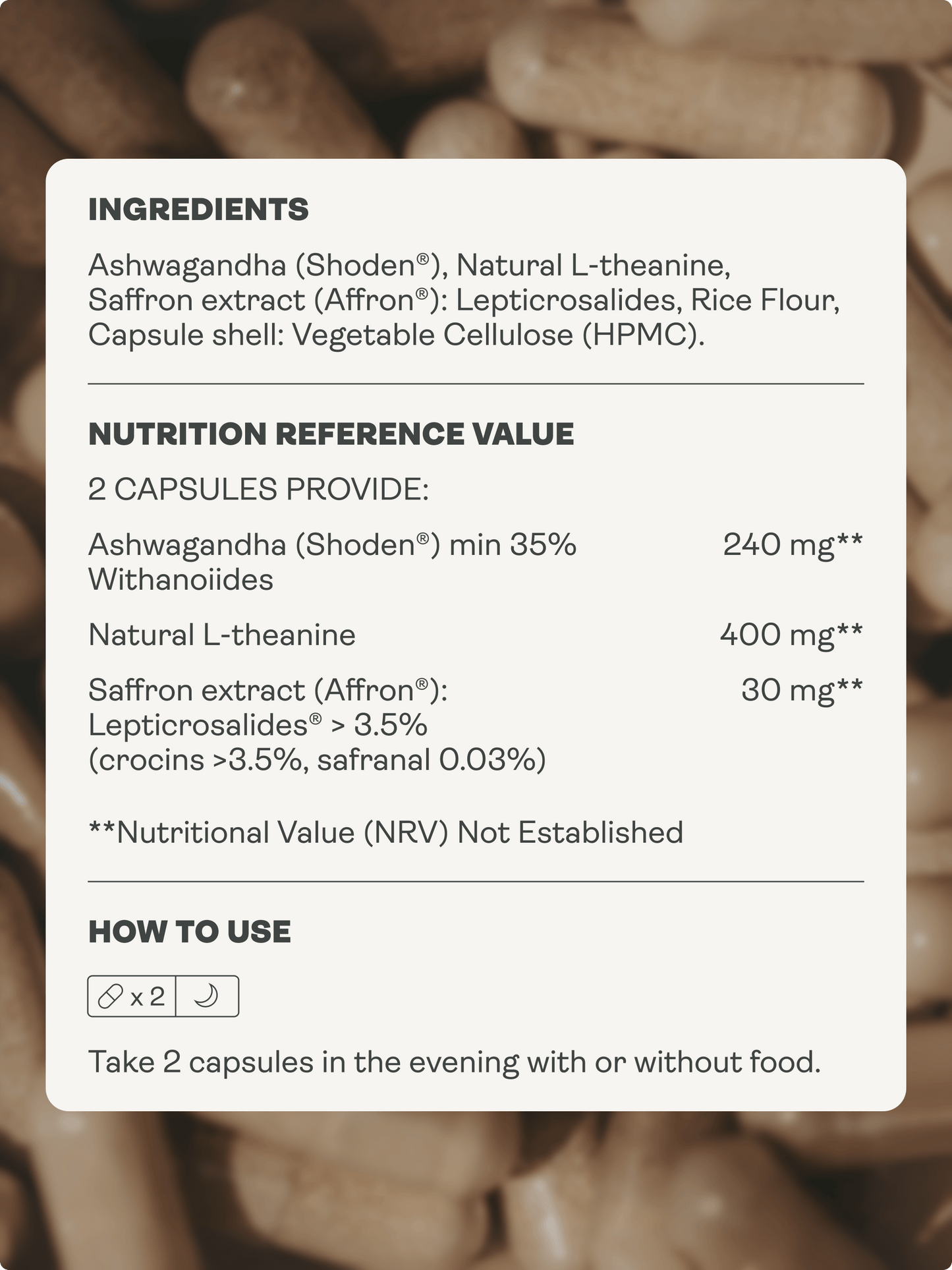 Chillaxcine - Ashwagandha, L-theanine & Saffron