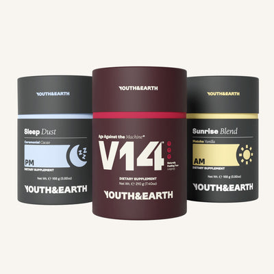 Complete System Bundle (AM: Sunrise Blend + PM: Sleep Dust + V14 Longevity Reds) - Youth & Earth UK Store - 