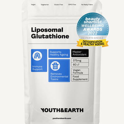Liposomal Glutathione – 375mg, 60 Capsules - Youth & Earth UK Store - Skin & Hair
