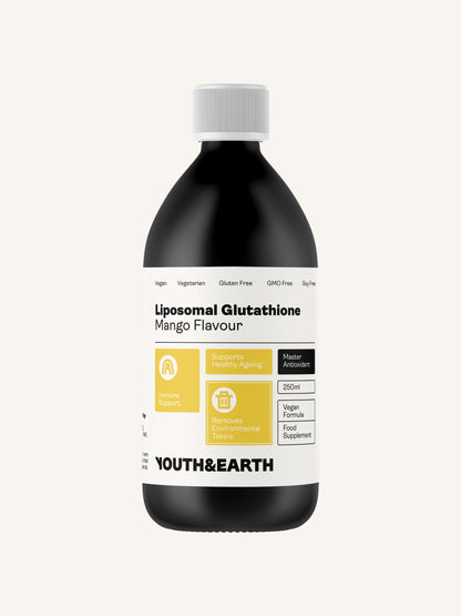 Liposomal Glutathione 400mg – Mango Flavour, 250ml - Youth & Earth UK Store - Liposomal Products