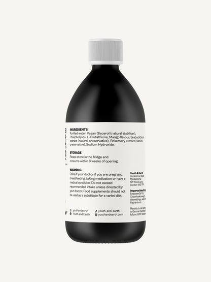 Liposomal Glutathione 400mg – Mango Flavour, 250ml - Youth & Earth UK Store - Liposomal Products
