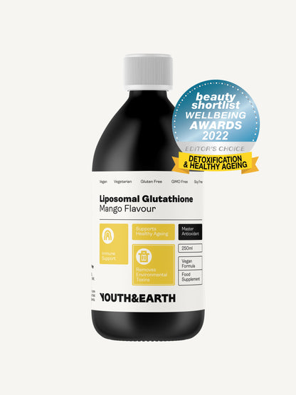 Liposomal Glutathione 400mg – Mango Flavour, 250ml - Youth & Earth UK Store - Liposomal Products