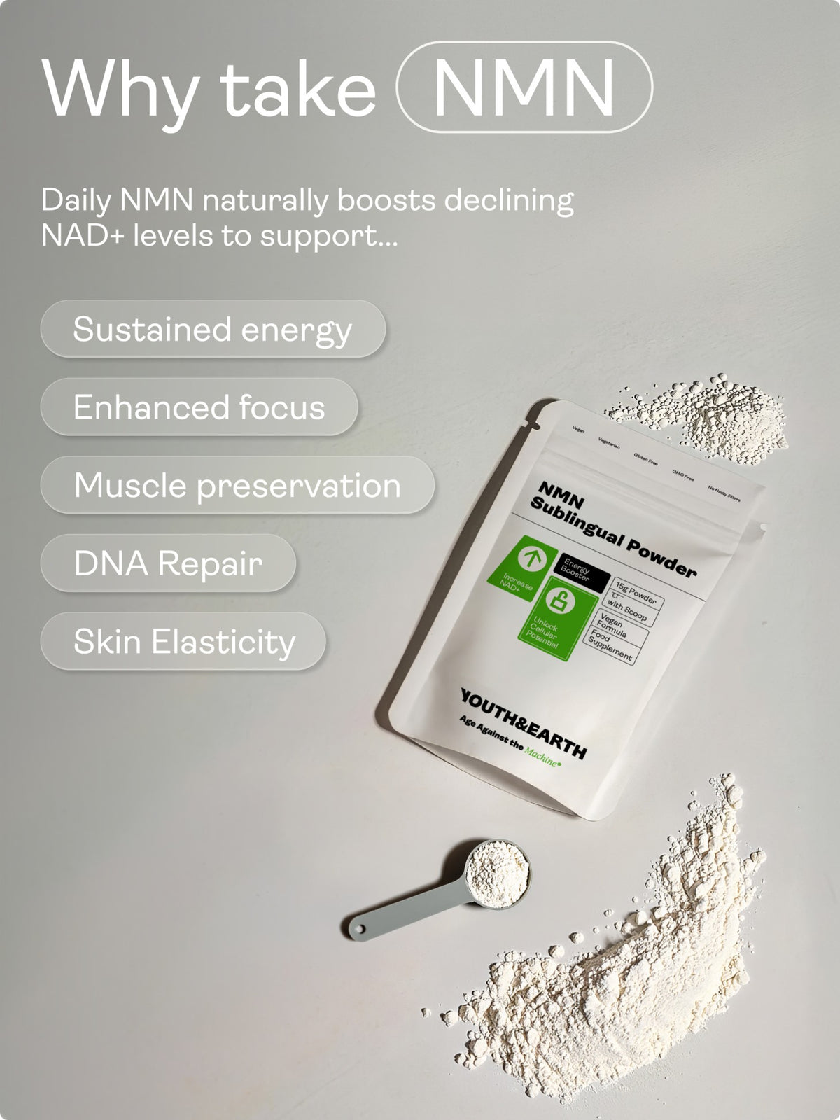 NMN Sublingual Powder - NAD+ Booster