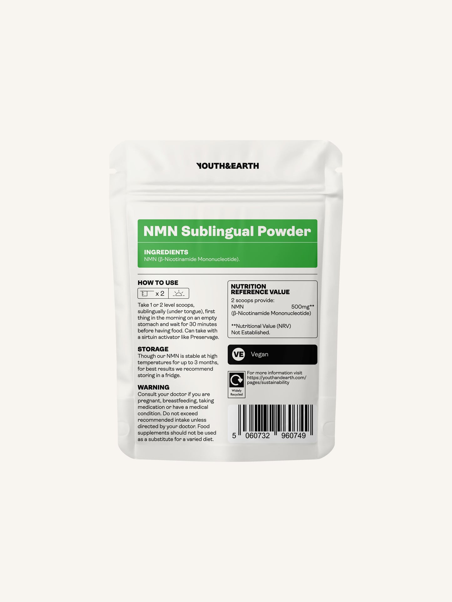 NMN Supplement - 60 Capsules - Youth & Earth UK Store - 