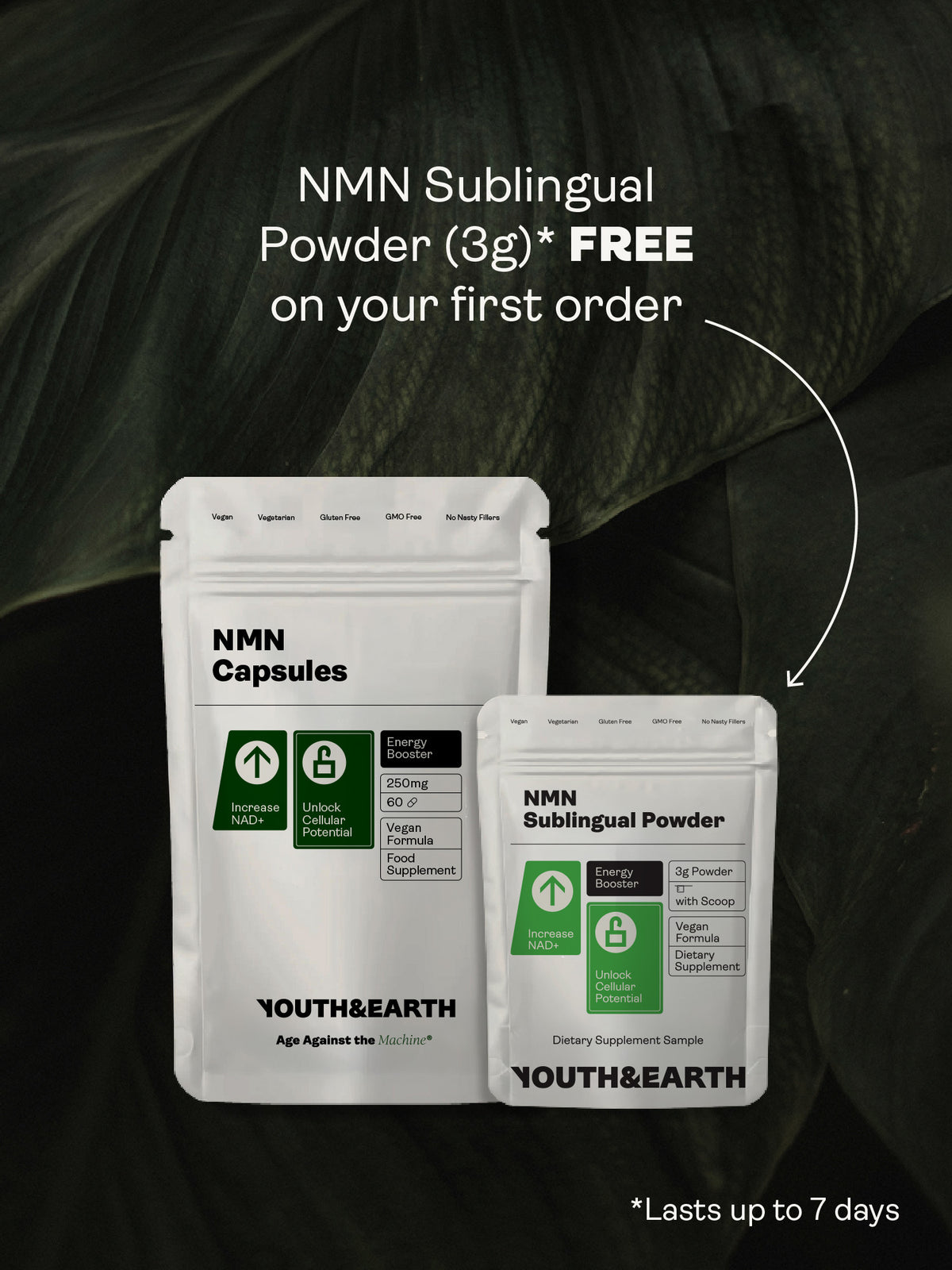 NMN Supplement - 60 Capsules - Youth & Earth UK Store - 