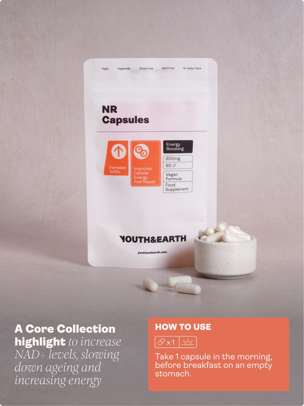 NR Capsules 60 Capsules (300mg) - Youth & Earth UK Store - 