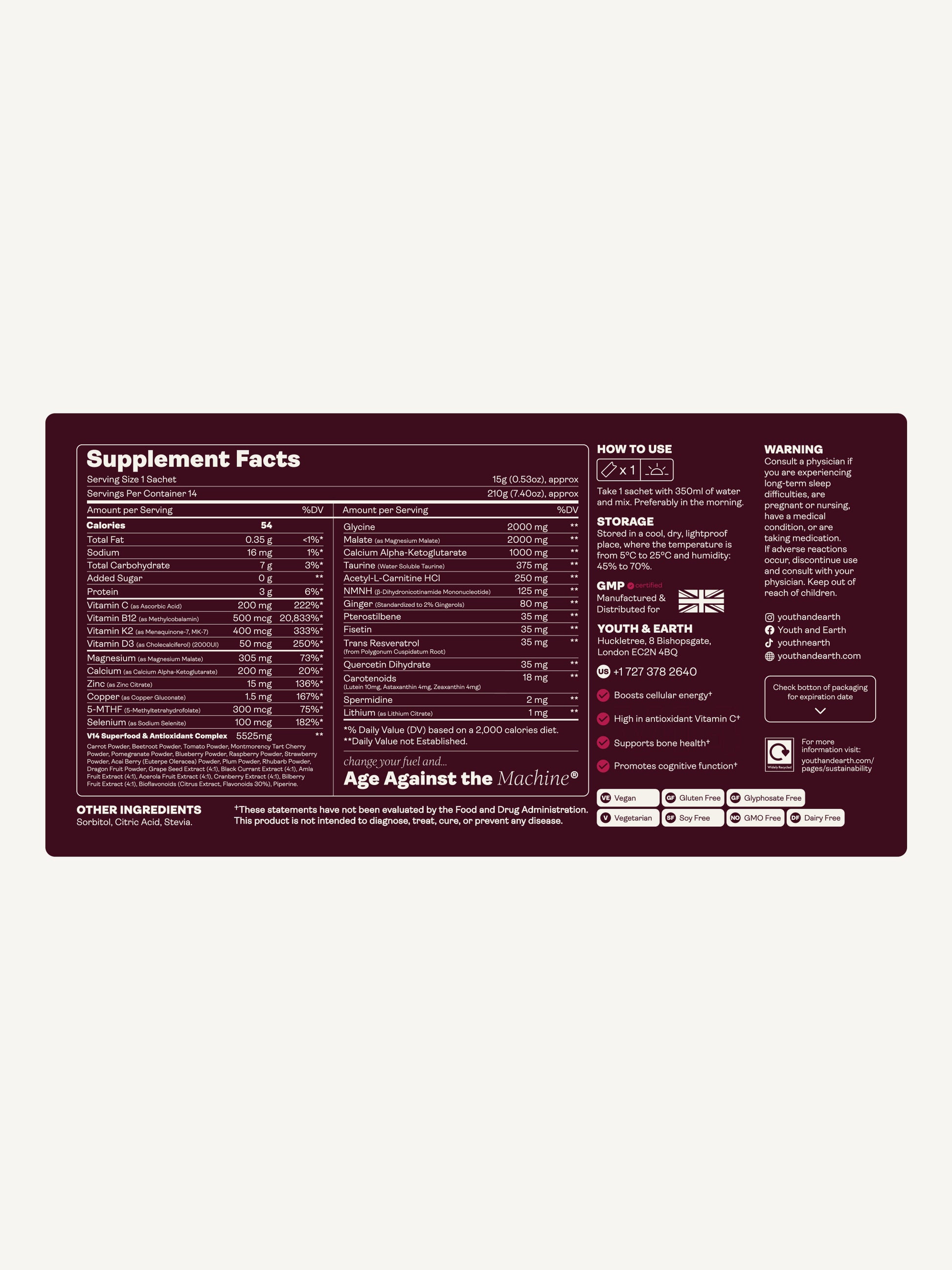 V14 Longevity Reds - Youth & Earth UK Store - 