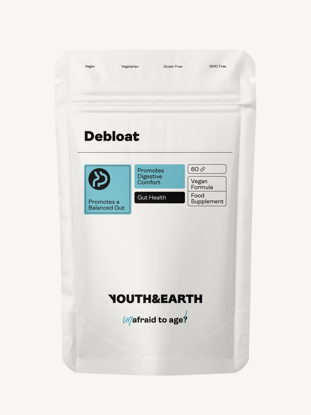 Debloat 850mg x 60 Capsules Youth &amp; Earth 