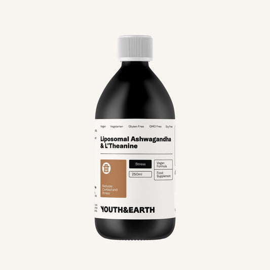 Liposomal Ashwagandha and L-Theanine, 250ml, Youth & Earth