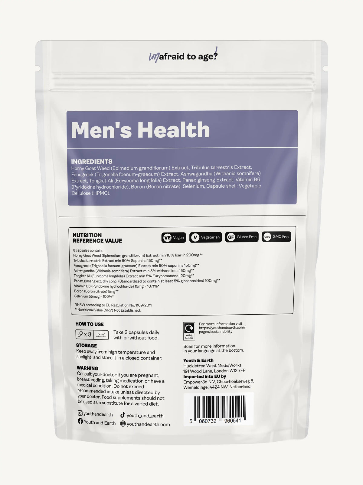 Men&#39;s Health 408mg x 90 Capsules youthandearth 