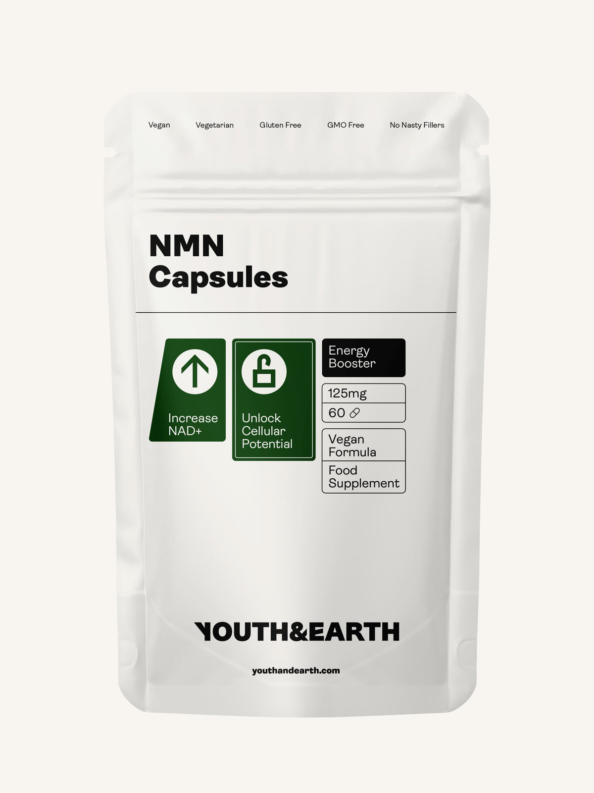 NMN - 60 Capsules Youth &amp; Earth 