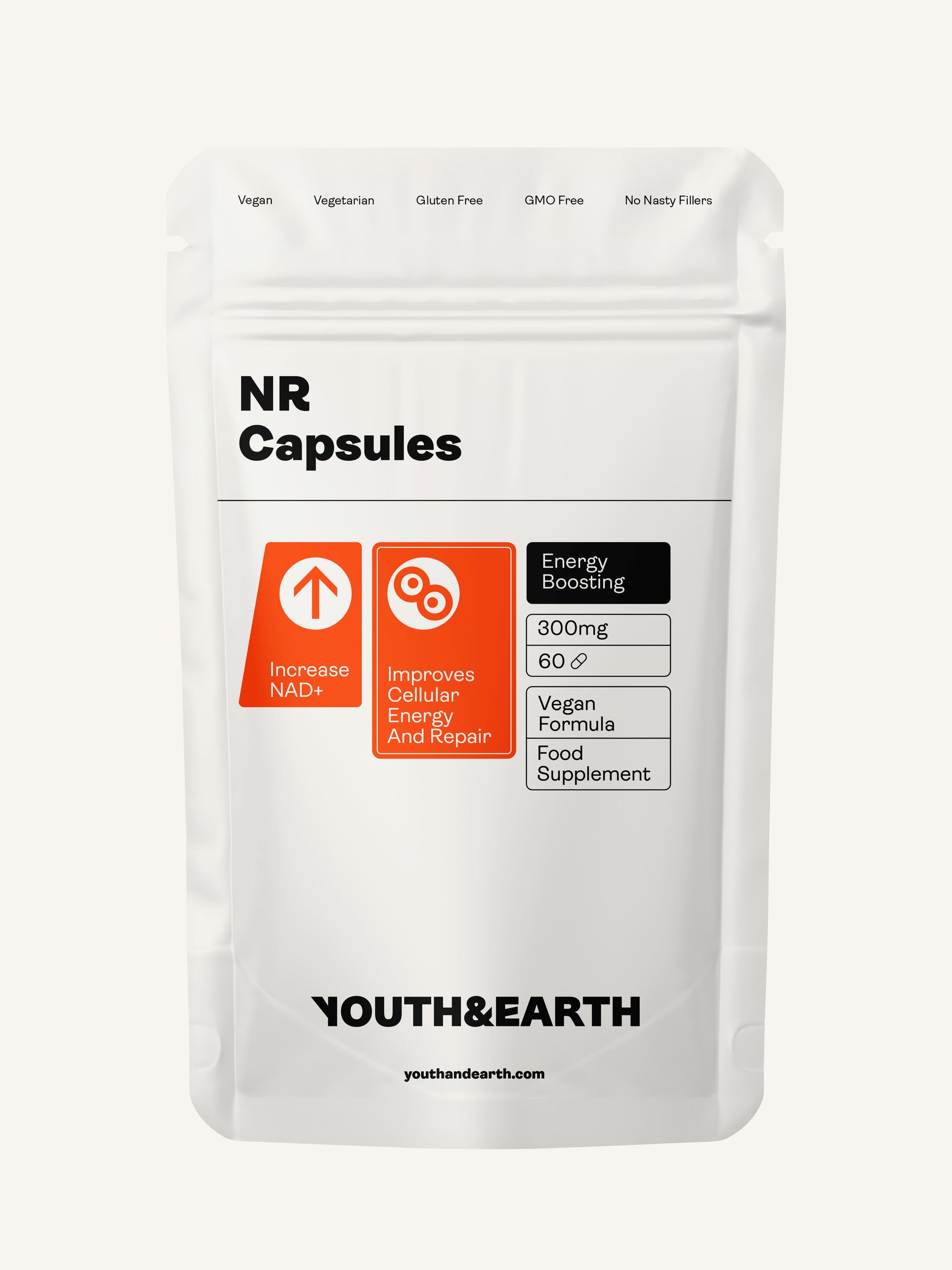 NR Delayed Release Capsules – 300mg x 60 Capsules Youth & Earth 